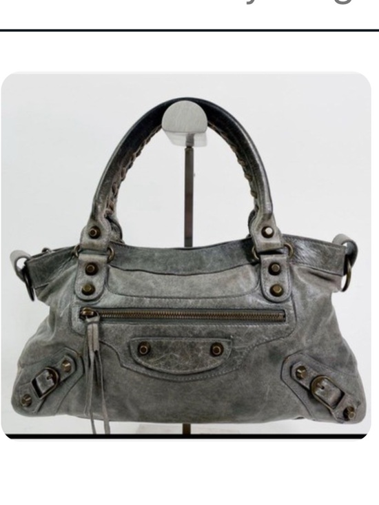 Balenciaga Handbags - Vintage Balenciaga City Handle Bag 103208 213048 Leather Gray Authentic F0605423